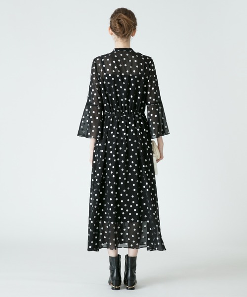 ワンピース 【LOULOU WILLOUGHBY】メタルドットプリントワンピース