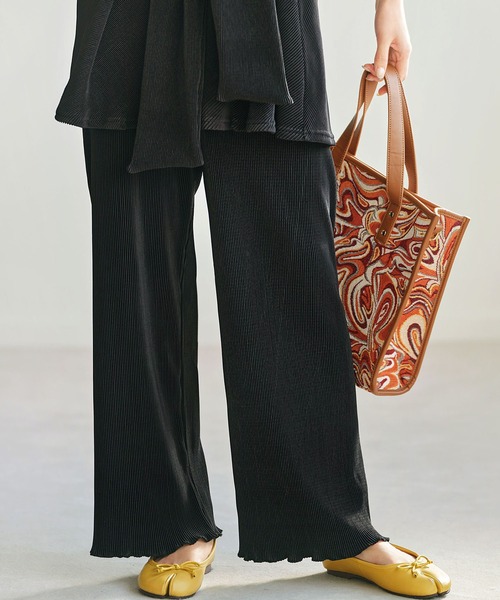 セール 21春新着 細プリーツカットソーワイドパンツ その他パンツ Geera ジーラ のファッション通販 Zozotown