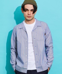 専用　美品 ROTAR ローター クラシック ストライプ 開襟 長袖 シャツ 黒 ROTAR（ローター）の「Classic striped open collar shirt