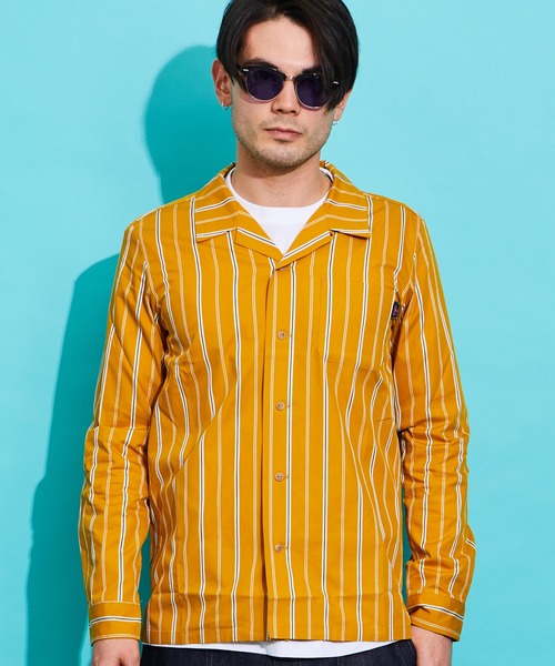 ROTAR（ローター）の「Classic striped open collar shirt