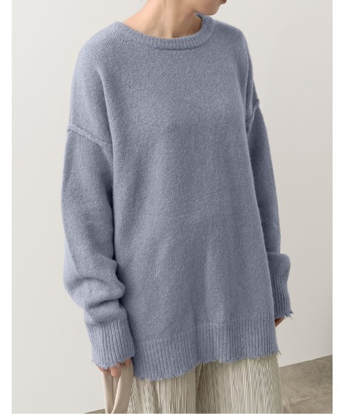 Re:EDIT（リエディ） オーバーサイズダメージニットプルオーバー Re:EDIT（リエディ）の「アウトリンキングダメージニットプルオーバー