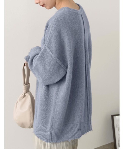 Re:EDIT（リエディ） オーバーサイズダメージニットプルオーバー Re:EDIT（リエディ）の「アウトリンキングダメージニットプルオーバー