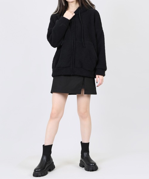 DING（ディング）の「DING/ボアパーカー（パーカー・レディース・ブラック/ブラウン/オフホワイト・FREE）」の8枚目の写真