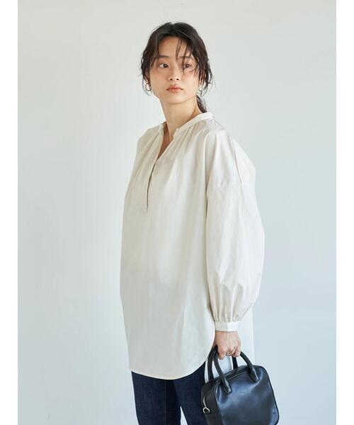 AMERICAN HOLIC(アメリカンホリック)の「イージーケアラウンドギャザーチュニック *(Tシャツ/カットソー・レディース・ストライプ/イエロー/アイボリー/ネイビー・FREE)」の10枚目の写真