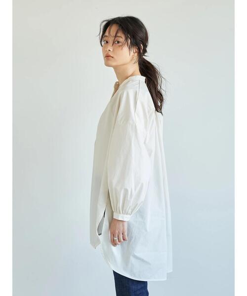 AMERICAN HOLIC(アメリカンホリック)の「イージーケアラウンドギャザーチュニック *(Tシャツ/カットソー・レディース・ストライプ/イエロー/アイボリー/ネイビー・FREE)」の7枚目の写真