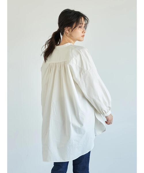 AMERICAN HOLIC(アメリカンホリック)の「イージーケアラウンドギャザーチュニック *(Tシャツ/カットソー・レディース・ストライプ/イエロー/アイボリー/ネイビー・FREE)」の8枚目の写真