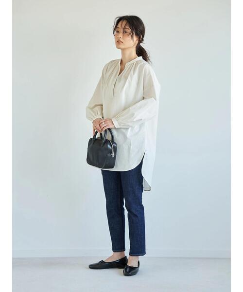 AMERICAN HOLIC(アメリカンホリック)の「イージーケアラウンドギャザーチュニック *(Tシャツ/カットソー・レディース・ストライプ/イエロー/アイボリー/ネイビー・FREE)」の16枚目の写真