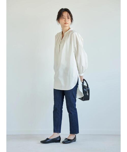 AMERICAN HOLIC(アメリカンホリック)の「イージーケアラウンドギャザーチュニック *(Tシャツ/カットソー・レディース・ストライプ/イエロー/アイボリー/ネイビー・FREE)」の17枚目の写真