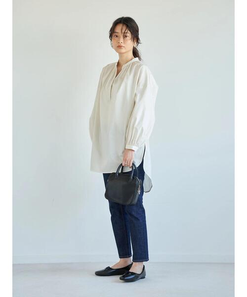 AMERICAN HOLIC(アメリカンホリック)の「イージーケアラウンドギャザーチュニック *(Tシャツ/カットソー・レディース・ストライプ/イエロー/アイボリー/ネイビー・FREE)」の18枚目の写真