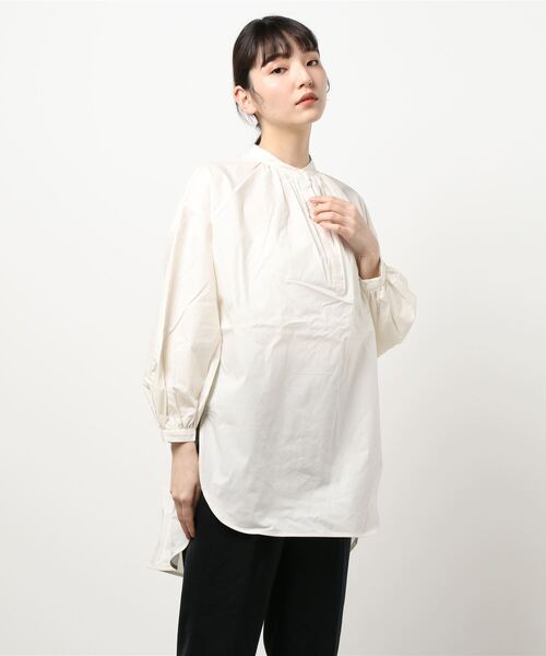 AMERICAN HOLIC(アメリカンホリック)の「イージーケアラウンドギャザーチュニック *(Tシャツ/カットソー・レディース・ストライプ/イエロー/アイボリー/ネイビー・FREE)」の5枚目の写真