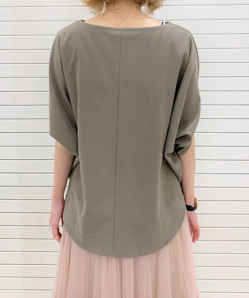 Q（キュー）の「アムンゼン変形Tシャツ（Tシャツ/カットソー・レディース・ホワイト/オリーブ/ブラック・MEDIUM）」の6枚目の写真