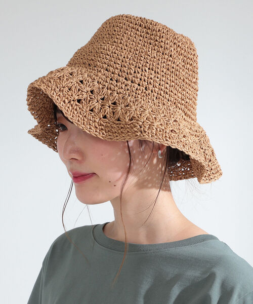 Ray BEAMS（レイビームス）の「Ray BEAMS / チューリップ ハット（ハット・レディース・ナチュラル/オレンジ・ONE SIZE）」の2枚目の写真