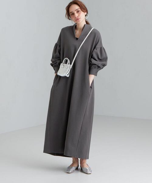 OUTERSUNSET（アウターサンセット）の「[ 別注 アウターサンセット ライフ ]SC OUTERSUNSET life × GLR カットソー ワンピース（ワンピース・レディース・グレー/ブラック・FREE）」の11枚目の写真