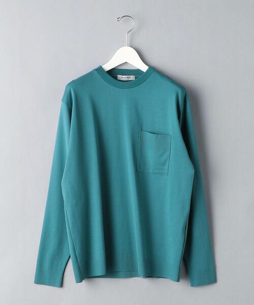 WORK TRIP OUTFITS GREEN LABEL RELAXING(ワークトリップアウトフィッツグリーンレーベル リラクシング)の「O店< 機能 / 手洗い可・抗菌 > WTO ガスCO ニットライク クルーネック カットソー(Tシャツ/カットソー・メンズ・ブラック/ベージュ/ターコイズブルー・SMALL/MEDIUM/LARGE/X-LARGE)」の5枚目の写真