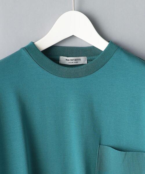 WORK TRIP OUTFITS GREEN LABEL RELAXING(ワークトリップアウトフィッツグリーンレーベル リラクシング)の「O店< 機能 / 手洗い可・抗菌 > WTO ガスCO ニットライク クルーネック カットソー(Tシャツ/カットソー・メンズ・ブラック/ベージュ/ターコイズブルー・SMALL/MEDIUM/LARGE/X-LARGE)」の13枚目の写真