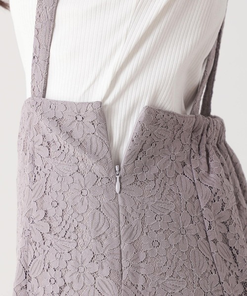 Honeys（ハニーズ）の「サス付レーススカート（スカート・レディース・アイボリー/ブルー系その他/ブラック/グレー・M/S/L）」の14枚目の写真