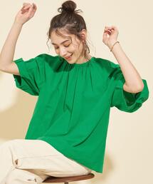 BEAUTY&YOUTH UNITED ARROWS | 【予約】BY コットンボイルギャザーボリューム6分袖ブラウス -ウォッシャブル-(シャツ/ブラウス)