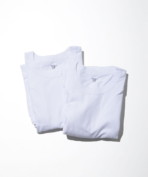 NAUTICA(ノーティカ)の「NAUTICA/ノーティカ 2-Pack Tee/2パックTシャツ(Tシャツ/カットソー・メンズ・ホワイト・LARGE/MEDIUM)」の4枚目の写真