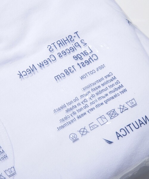 NAUTICA(ノーティカ)の「NAUTICA/ノーティカ 2-Pack Tee/2パックTシャツ(Tシャツ/カットソー・メンズ・ホワイト・LARGE/MEDIUM)」の9枚目の写真