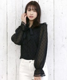 Roomy's | ボウタイドットブラウス(シャツ/ブラウス)