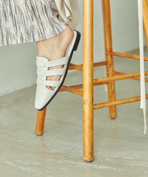 VACANCY（ヴァカンシー）の「メッシュフラットサンダル（サンダル・レディース・ブラック/アイボリー・S/M/L）」の8枚目の写真