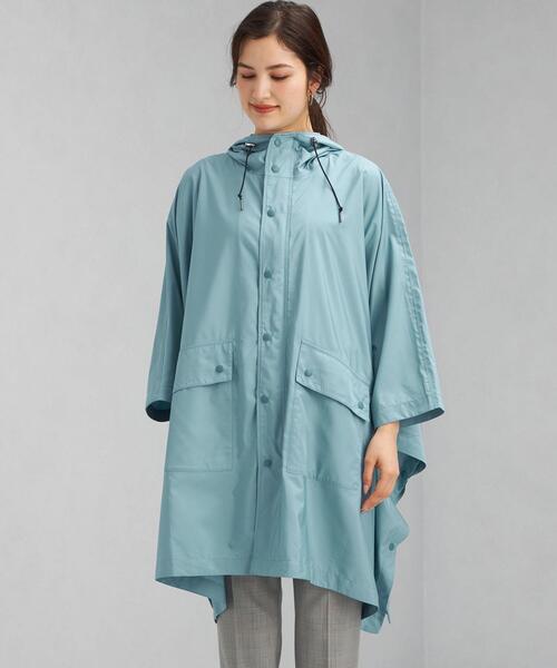Traditional Weatherwear(トラディショナルウェザーウェア)の「【WORK TRIP OUTFITS】【 Traditional Weatherwear 】★WTO レイン パーカー ポンチョ(レインコート/ポンチョ・レディース・ライトブルー/ベージュ・FREE)」の19枚目の写真