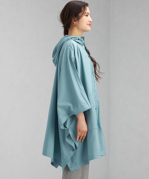 Traditional Weatherwear(トラディショナルウェザーウェア)の「【WORK TRIP OUTFITS】【 Traditional Weatherwear 】★WTO レイン パーカー ポンチョ(レインコート/ポンチョ・レディース・ライトブルー/ベージュ・FREE)」の11枚目の写真