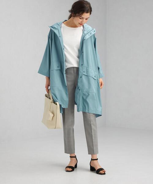 Traditional Weatherwear(トラディショナルウェザーウェア)の「【WORK TRIP OUTFITS】【 Traditional Weatherwear 】★WTO レイン パーカー ポンチョ(レインコート/ポンチョ・レディース・ライトブルー/ベージュ・FREE)」の14枚目の写真