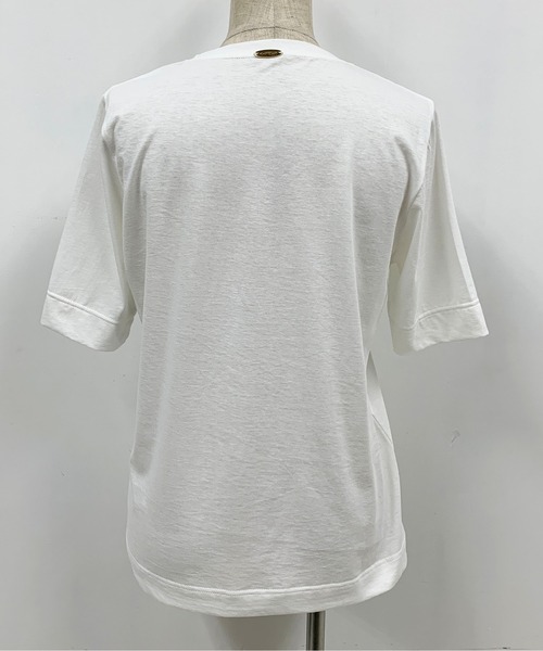 PICCIN(ピッチン)の「【日本製】V衿ドライタッチTシャツ(Tシャツ/カットソー・レディース・ブラック/オフホワイト/ブルー・M)」の8枚目の写真