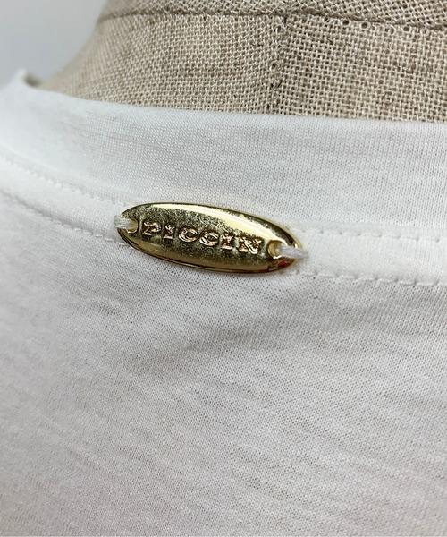 PICCIN(ピッチン)の「【日本製】V衿ドライタッチTシャツ(Tシャツ/カットソー・レディース・ブラック/オフホワイト/ブルー・M)」の11枚目の写真