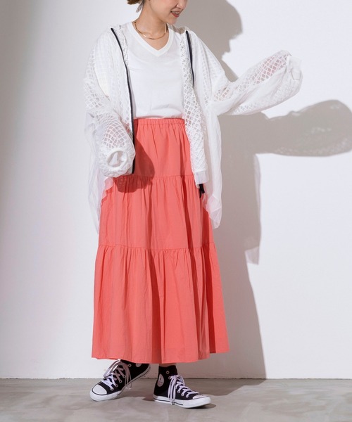 PICCIN(ピッチン)の「【日本製】V衿ドライタッチTシャツ(Tシャツ/カットソー・レディース・ブラック/オフホワイト/ブルー・M)」の14枚目の写真