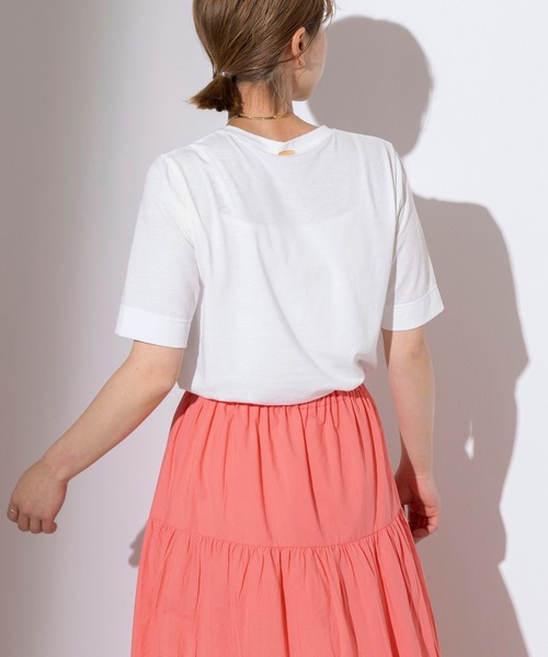 PICCIN(ピッチン)の「【日本製】V衿ドライタッチTシャツ(Tシャツ/カットソー・レディース・ブラック/オフホワイト/ブルー・M)」の18枚目の写真