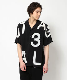 1PIU1UGUALE3 RELAX/ウノ ピゥウノ ウグァーレ トレリラックス/ランダムロゴアロハシャツ