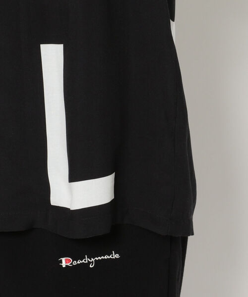 1piu1uguale3 RELAX（ウノピュウノウグァーレトレリラックス）の「1PIU1UGUALE3 RELAX/ウノ ピゥウノ ウグァーレ トレリラックス/ランダムロゴアロハシャツ（シャツ/ブラウス・メンズ・ブラック・MEDIUM/LARGE/X-LARGE）」の6枚目の写真