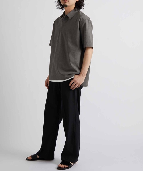 ADAM ET ROPE'(アダムエロペ)の「【Quickdry】接触冷感ソリッドポロシャツ/吸水速乾/伸縮性/イージーケア(ポロシャツ・メンズ・ブラック/グレー系その他・S/M/L)」の9枚目の写真