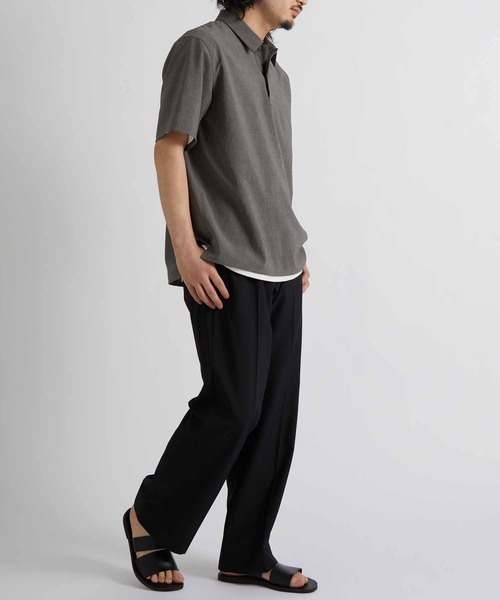 ADAM ET ROPE'(アダムエロペ)の「【Quickdry】接触冷感ソリッドポロシャツ/吸水速乾/伸縮性/イージーケア(ポロシャツ・メンズ・ブラック/グレー系その他・S/M/L)」の10枚目の写真