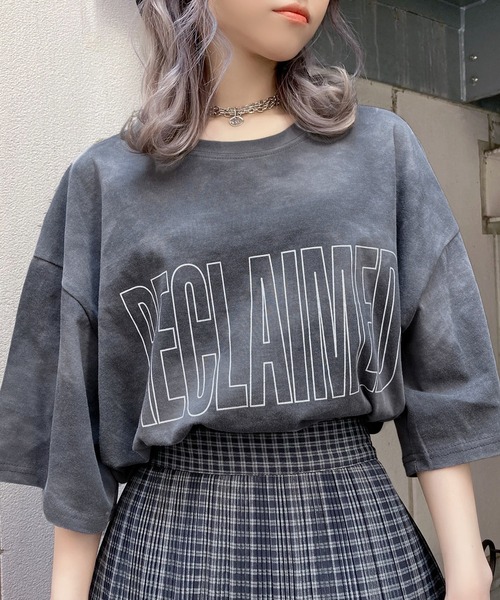 Figments（フィグメンツ）の「タイダイロゴTシャツ（Tシャツ/カットソー・レディース・パープル/イエロー/ブラック・FREE）」の2枚目の写真