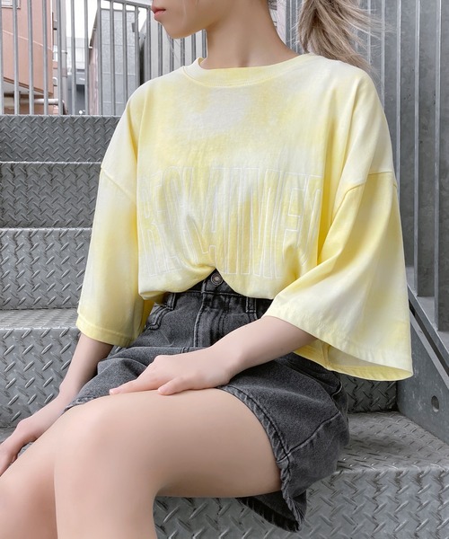 Figments（フィグメンツ）の「タイダイロゴTシャツ（Tシャツ/カットソー・レディース・パープル/イエロー/ブラック・FREE）」の18枚目の写真