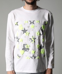 STUD MUFFIN | STUD MUFFIN/スタッドマフィン/コットン天竺 ベアハートマルチフォームプリント LS Tシャツ(Tシャツ/カットソー)