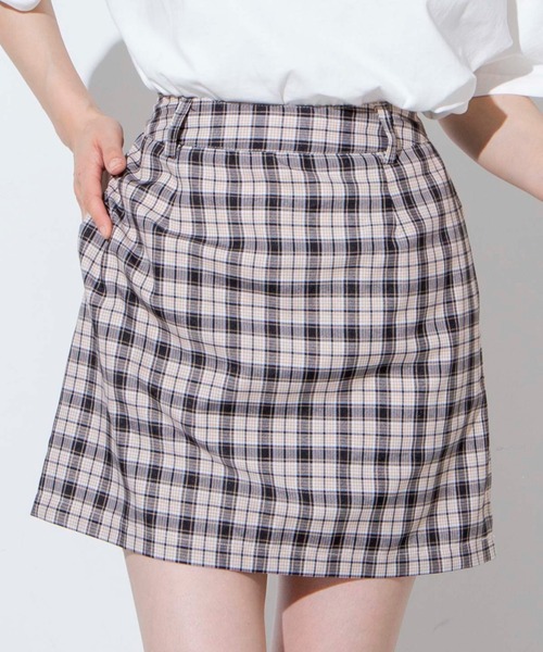 WEGO(ウィゴー)の「WEGO/リネンライクミニスカート(スカート・レディース・ベージュ系その他3/ホワイト系その他2/ブラック系その他2/ベージュ系その他・SMALL/MEDIUM)」の2枚目の写真