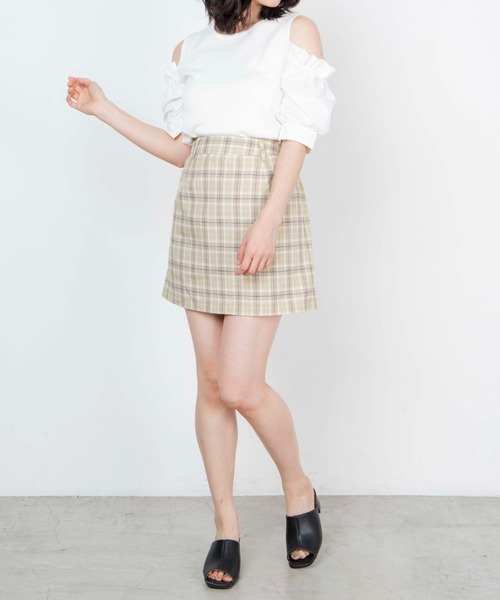 WEGO(ウィゴー)の「WEGO/リネンライクミニスカート(スカート・レディース・ベージュ系その他3/ホワイト系その他2/ブラック系その他2/ベージュ系その他・SMALL/MEDIUM)」の12枚目の写真