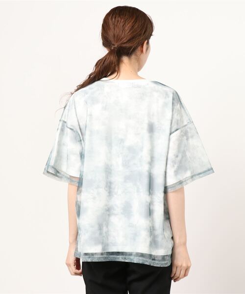 WEGO（ウィゴー）の「WEGO/タイダイチュールカレッジロゴTシャツ（Tシャツ/カットソー・レディース・ブルー/ブラウン・FREE）」の10枚目の写真