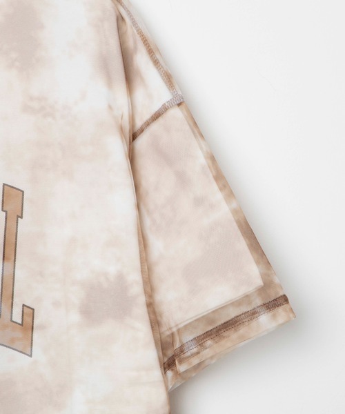 WEGO（ウィゴー）の「WEGO/タイダイチュールカレッジロゴTシャツ（Tシャツ/カットソー・レディース・ブルー/ブラウン・FREE）」の5枚目の写真