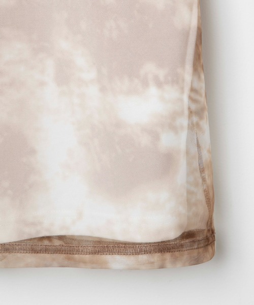 WEGO（ウィゴー）の「WEGO/タイダイチュールカレッジロゴTシャツ（Tシャツ/カットソー・レディース・ブルー/ブラウン・FREE）」の6枚目の写真