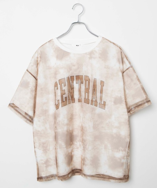 WEGO（ウィゴー）の「WEGO/タイダイチュールカレッジロゴTシャツ（Tシャツ/カットソー・レディース・ブルー/ブラウン・FREE）」の11枚目の写真