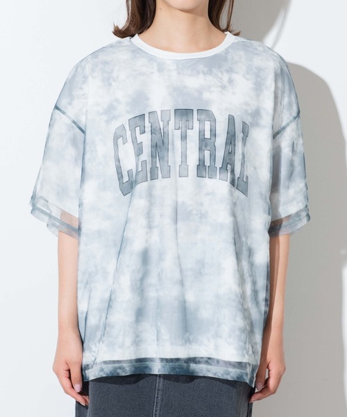 WEGO（ウィゴー）の「WEGO/タイダイチュールカレッジロゴTシャツ（Tシャツ/カットソー・レディース・ブルー/ブラウン・FREE）」の16枚目の写真