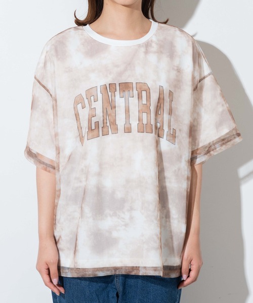 WEGO（ウィゴー）の「WEGO/タイダイチュールカレッジロゴTシャツ（Tシャツ/カットソー・レディース・ブルー/ブラウン・FREE）」の15枚目の写真