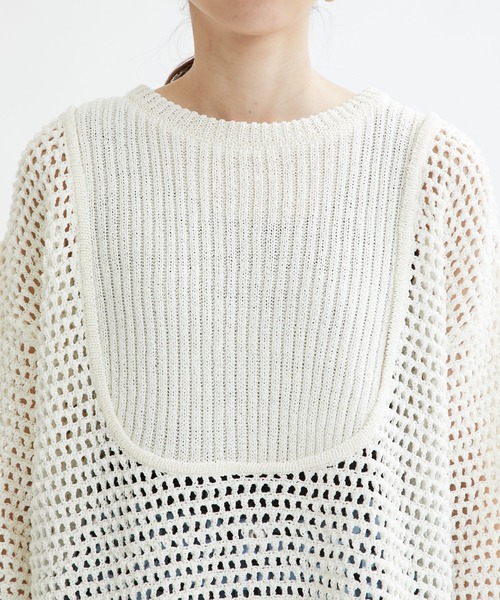 MATURED（マチュアード）の「【MATURED】Mesh knit pullover（メッシュニットプルオーバー）（ニット/セーター・レディース・ブラック/ホワイト・FREE）」の14枚目の写真