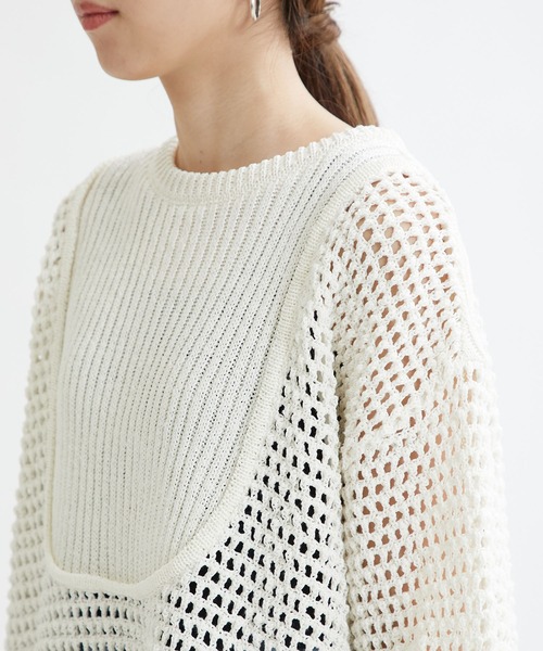 MATURED（マチュアード）の「【MATURED】Mesh knit pullover（メッシュニットプルオーバー）（ニット/セーター・レディース・ブラック/ホワイト・FREE）」の15枚目の写真