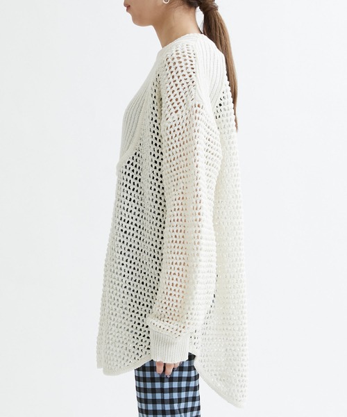 MATURED（マチュアード）の「【MATURED】Mesh knit pullover（メッシュニットプルオーバー）（ニット/セーター・レディース・ブラック/ホワイト・FREE）」の9枚目の写真